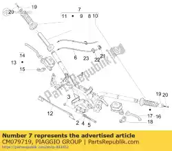 Ici, vous pouvez commander le compl. Manchon de contrôle de gaz auprès de Piaggio Group , avec le numéro de pièce CM079719: