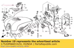 Aqui você pode pedir o definir * tipo2 1 * em Honda , com o número da peça 17520MBA010ZD: