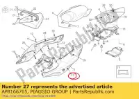 AP8166765, Piaggio Group, Lh calcomanía de carenado trasero     , Nuevo