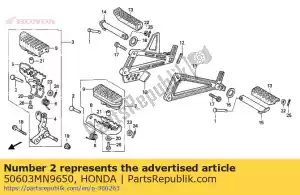 Honda 50603MN9650 goupille, joint de barre de marche - La partie au fond