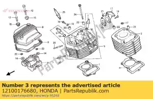 Honda 12100176680 cilinder comp. - Onderkant