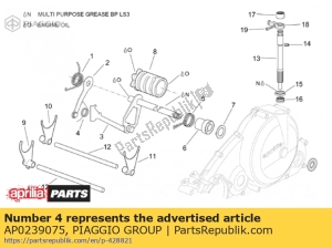 aprilia AP0239075 spring - Bottom side