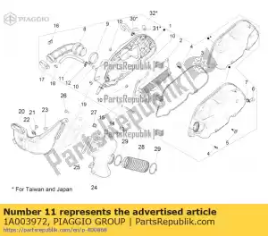 Piaggio Group 1A003972 ansaugleitung. - Bottom side