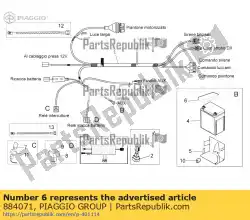 Tutaj możesz zamówić pokrywa baterii od Piaggio Group , z numerem części 884071: