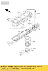 Aqui você pode pedir o anel-conjunto-pistão em Kawasaki , com o número da peça 130081181: