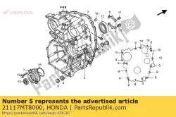 Aquí puede pedir tapa, bomba de aceite de barrido de Honda , con el número de pieza 21117MT8000: