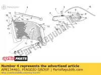 AP8134461, Piaggio Group, support supérieur de refroidisseur d'eau aprilia  rs 250 1998 1999 2000 2001, Nouveau