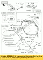 57003541653C, Kawasaki, Bag-assy, ??rh, nero zg1400eff kawasaki  tr 1400 2015 2017, Nuovo