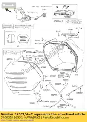 Qui puoi ordinare bag-assy, ?? Rh, nero zg1400eff da Kawasaki , con numero parte 57003541653C: