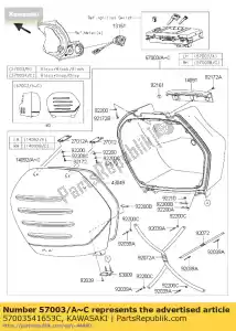 kawasaki 57003541653C bag-assy, ??rh, nero zg1400eff - Il fondo