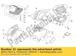 Here you can order the cover pillion rider seat,carb. From Piaggio Group, with part number AP8179215: