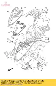 yamaha 901110613700 parafuso, hex. botão de soquete - Lado inferior