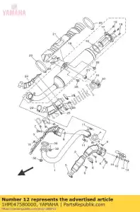 yamaha 1HPE47580000 protector, silencio - Lado inferior