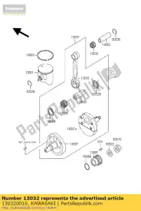 kawasaki 130320010 stangverbinding kx125-m1 - Onderkant