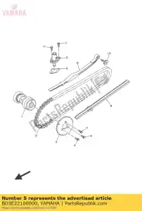 yamaha BD3E22100000 spanner, nokkenketting - Onderkant