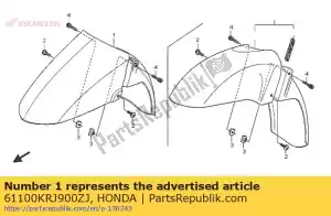 Honda 61100KRJ900ZJ pára-choque, fr * r302m * - Lado inferior