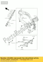 321601194KF, Kawasaki, frame-comp, rr, fr, silv kawasaki zxr  l zx400 r m zxr400 400 , Nowy