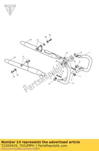 triumph T2206429 silencer exhaust lh cat - Bottom side