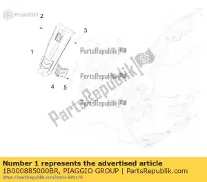Piaggio Group 1B000885000BR steering column cover - Bottom side