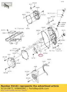 kawasaki 921610873 amortiguador, tapa del embrague zx1000jbf - Lado inferior