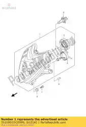 Ici, vous pouvez commander le lampe frontale assy auprès de Suzuki , avec le numéro de pièce 3510001DC0999: