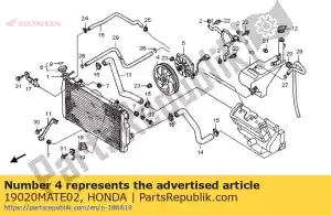 Honda 19020MATE02 ventilador comp., enfriamiento - Lado inferior