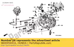 Here you can order the plug, spark (dpr6ea9) (ngk) from Honda, with part number 9806956916: