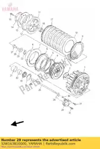 yamaha 5JW163810000 palanca de empuje comp. - Lado inferior