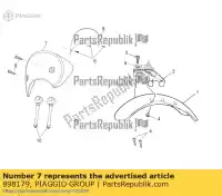 898179, Piaggio Group, parabrezza faro vuoto moto-guzzi v zgulw300;zgulwuc2;zgulw3004; zgulwub2 750 2014 2015 2016, Nuovo