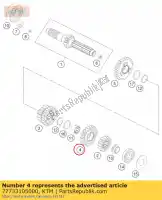 77733105000, KTM, idler gear 5th g. t=23 gasgas husqvarna ktm  exc freeride xc xcf 250 350 2013 2014 2015 2016 2017 2021, New