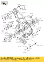 550200055, Kawasaki, protection, moteur kx250-n1 kawasaki kx 250 2004 2005, Nouveau