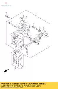 Suzuki 5915003H00 suporte - Lado inferior