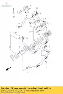 Suzuki 1791014G00 tank assy,reser - Bottom side