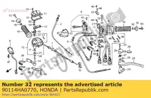 Honda 90114HA0770 perno, palanca de la manija - Lado inferior