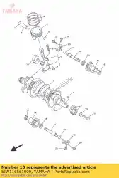 Here you can order the plane bearing, connecting rod from Yamaha, with part number 5JW116561000: