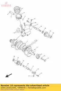 yamaha 5JW116561000 plane bearing, connecting rod - Bottom side