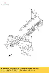 rail, stoel, r van Suzuki, met onderdeel nummer 4121129G00, bestel je hier online: