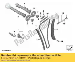 Here you can order the inlet camshaft from BMW, with part number 11317708187: