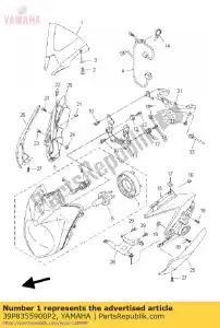 yamaha 39P8355900P2 cubierta, medidor - Lado inferior