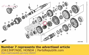 honda 23413HP7A00 colar a, spline - Lado inferior