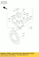 430410205, Kawasaki, caliper-assy, ??fr bn125a8f kawasaki eliminator 125 2000 2002 2003 2004 2005 2006 2007, Nowy