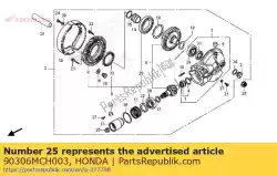 Ici, vous pouvez commander le écrou, bride, 18 mm auprès de Honda , avec le numéro de pièce 90306MCH003: