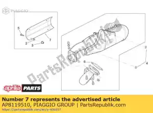 Piaggio Group AP8119510 protection du tuyau d'échappement - La partie au fond