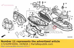 honda 17242MFJD00 afdichting a, luchtfilter middenbehuizing - Onderkant