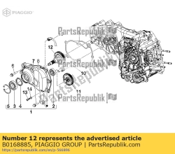 Aprilia B0168885, Eixo da roda traseira cpl., OEM: Aprilia B0168885