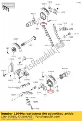 tandwiel, nokkenas, 34t van Kawasaki, met onderdeel nummer 120460568, bestel je hier online: