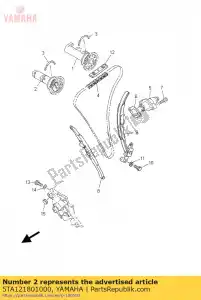 yamaha 5TA121801000 arbre à cames assy 2 - La partie au fond