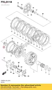 Suzuki 0914022008 tuerca 22mm - Lado inferior