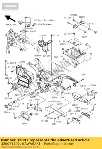 kawasaki 320971192 case-battery vn1500-p1 - Bottom side