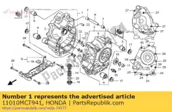 Qui puoi ordinare set carter, r. Da Honda , con numero parte 11010MCT941: